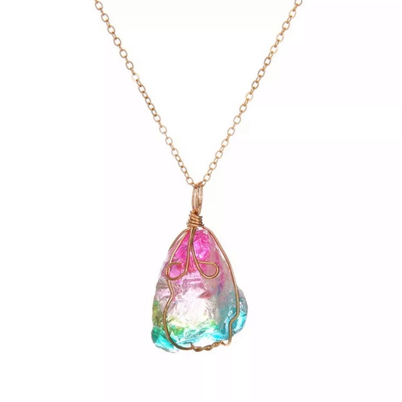 Rainbow Stone Necklace! - Picture 3 of 7